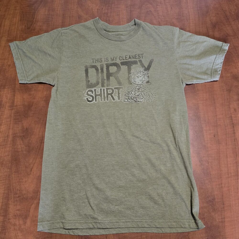 Peanuts Pig Pen Short Sleeve Crew Neck My Cleanest Dirty Shirt Graphic Tee S